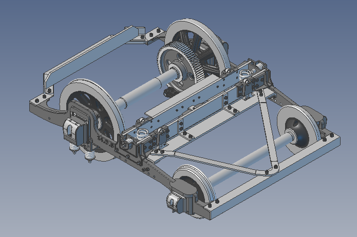 14-D-5牵引力转向架3D模型图纸 STP格式